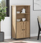 VidaXL Highboard Artisan Eiken 62 x 36 x 121,5 cm Bewerkt hout
