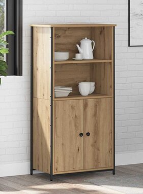 VidaXL Highboard Artisan Eiken 62 x 36 x 121,5 cm Bewerkt hout