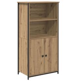 VidaXL Highboard Artisan Eiken 62 x 36 x 121,5 cm Bewerkt hout