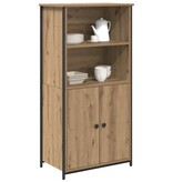 VidaXL Highboard Artisan Eiken 62 x 36 x 121,5 cm Bewerkt hout