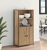 VidaXL Highboard Artisan Eiken 62 x 36 x 121,5 cm Bewerkt hout