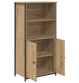 VidaXL Highboard Artisan Eiken 62 x 36 x 121,5 cm Bewerkt hout