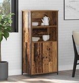 VidaXL Highboard Oud Hout 62 x 36 x 121,5 cm Bewerkt hout