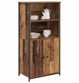 VidaXL Highboard Oud Hout 62 x 36 x 121,5 cm Bewerkt hout