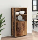 VidaXL Highboard Oud Hout 62 x 36 x 121,5 cm Bewerkt hout