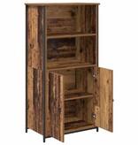 VidaXL Highboard Oud Hout 62 x 36 x 121,5 cm Bewerkt hout