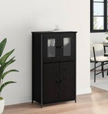 VidaXL Highboard Zwart Eiken 62 x 32 x 106,5 cm Bewerkt hout