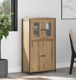 VidaXL Highboard Artisan Eiken 62 x 32 x 106,5 cm Bewerkt hout