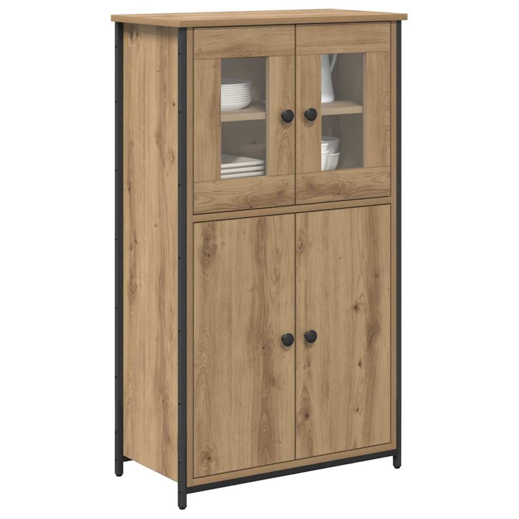 VidaXL Highboard Artisan Eiken 62 x 32 x 106,5 cm Bewerkt hout