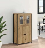 VidaXL Highboard Artisan Eiken 62 x 32 x 106,5 cm Bewerkt hout