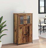 VidaXL Highboard Oud Hout 62 x 32 x 106,5 cm Bewerkt hout