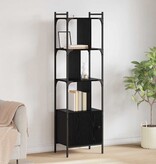 VidaXL Boekenkast Zwart Eiken 44,5 x 30 x 154,5 cm Bewerkt hout