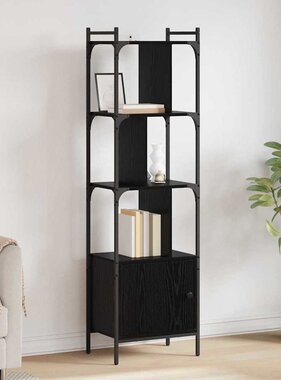 VidaXL Boekenkast Zwart Eiken 44,5 x 30 x 154,5 cm Bewerkt hout