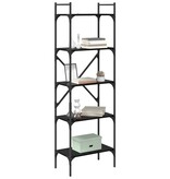 VidaXL Boekenkast Zwart Eiken 56 x 32 x 174 cm Bewerkt hout