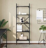 VidaXL Boekenkast Zwart Eiken 56 x 32 x 174 cm Bewerkt hout