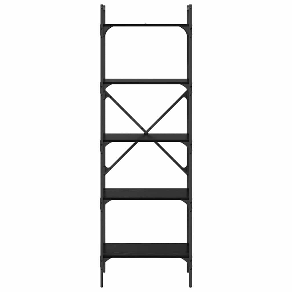 VidaXL Boekenkast Zwart Eiken 56 x 32 x 174 cm Bewerkt hout