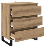 VidaXL Dressoir met lade Artisan Eiken 60 x 35 x 70 cm Bewerkt hout