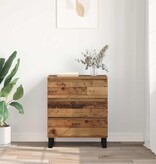 VidaXL Dressoir met lade Oud Hout 60 x 35 x 70 cm Bewerkt hout