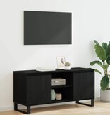 VidaXL TV-kast Zwart Eiken 104 x 35 x 50 cm Bewerkt hout