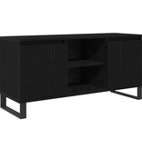 VidaXL TV-kast Zwart Eiken 104 x 35 x 50 cm Bewerkt hout
