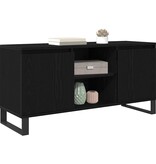 VidaXL TV-kast Zwart Eiken 104 x 35 x 50 cm Bewerkt hout