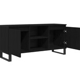 VidaXL TV-kast Zwart Eiken 104 x 35 x 50 cm Bewerkt hout
