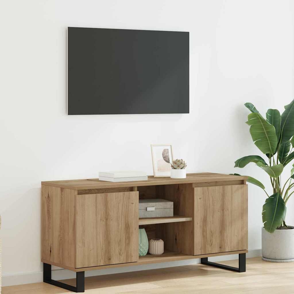 VidaXL TV-kast Artisan Eiken 104 x 35 x 50 cm Bewerkt hout