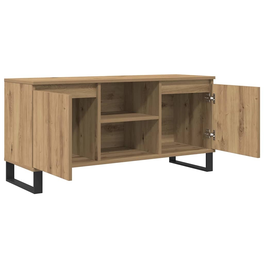 VidaXL TV-kast Artisan Eiken 104 x 35 x 50 cm Bewerkt hout