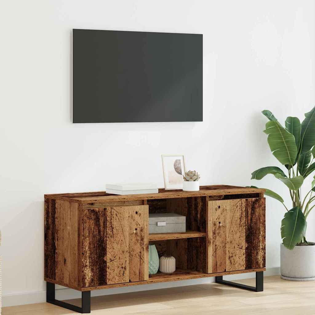 VidaXL TV-kast Oud Hout 104 x 35 x 50 cm Bewerkt hout