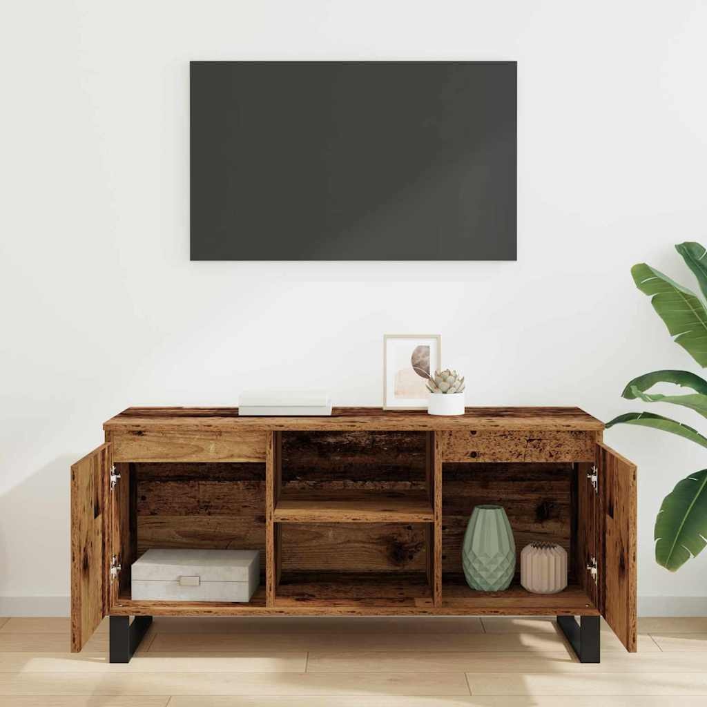 VidaXL TV-kast Oud Hout 104 x 35 x 50 cm Bewerkt hout