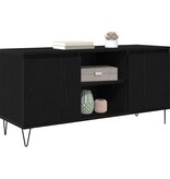 VidaXL TV-kast Zwart Eiken 104 x 35 x 50 cm Bewerkt hout