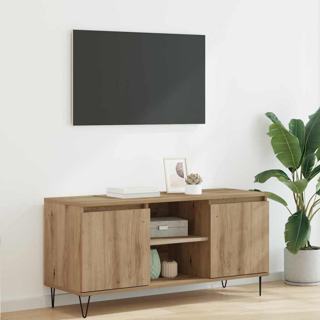 VidaXL TV-kast Artisan Eiken 104 x 35 x 50 cm Bewerkt hout