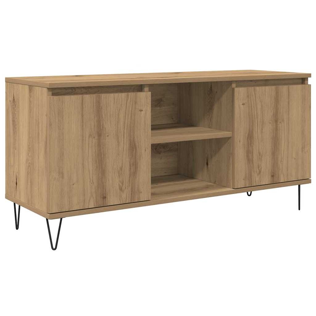 VidaXL TV-kast Artisan Eiken 104 x 35 x 50 cm Bewerkt hout