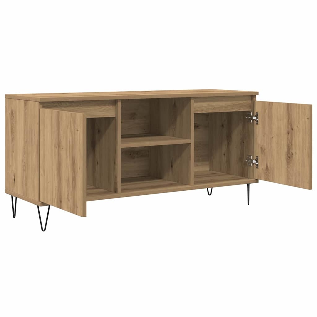 VidaXL TV-kast Artisan Eiken 104 x 35 x 50 cm Bewerkt hout