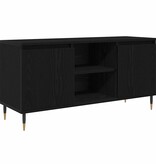 VidaXL TV-kast Zwart Eiken 104 x 35 x 50 cm Bewerkt hout