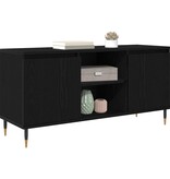 VidaXL TV-kast Zwart Eiken 104 x 35 x 50 cm Bewerkt hout