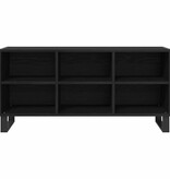 VidaXL TV-kast Zwart Eiken 103,5 x 30 x 50 cm Bewerkt hout