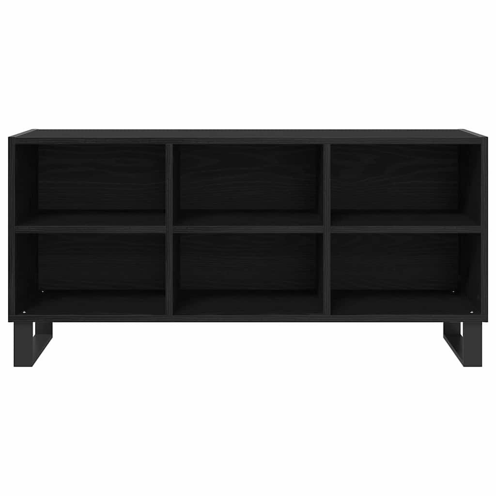 VidaXL TV-kast Zwart Eiken 103,5 x 30 x 50 cm Bewerkt hout