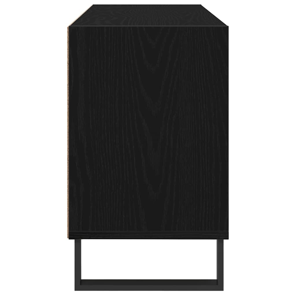 VidaXL TV-kast Zwart Eiken 103,5 x 30 x 50 cm Bewerkt hout