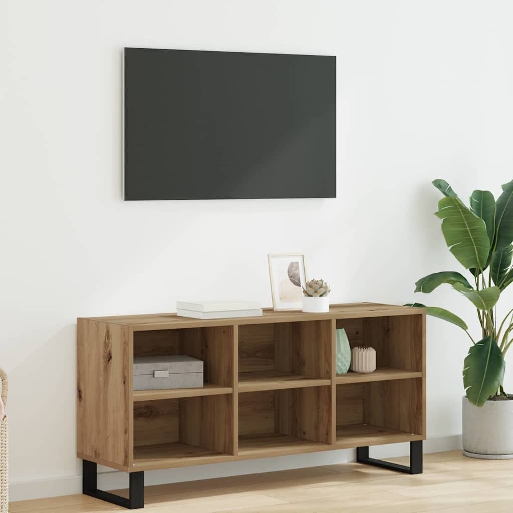 VidaXL TV-kast Artisan Eiken 103,5 x 30 x 50 cm Bewerkt hout