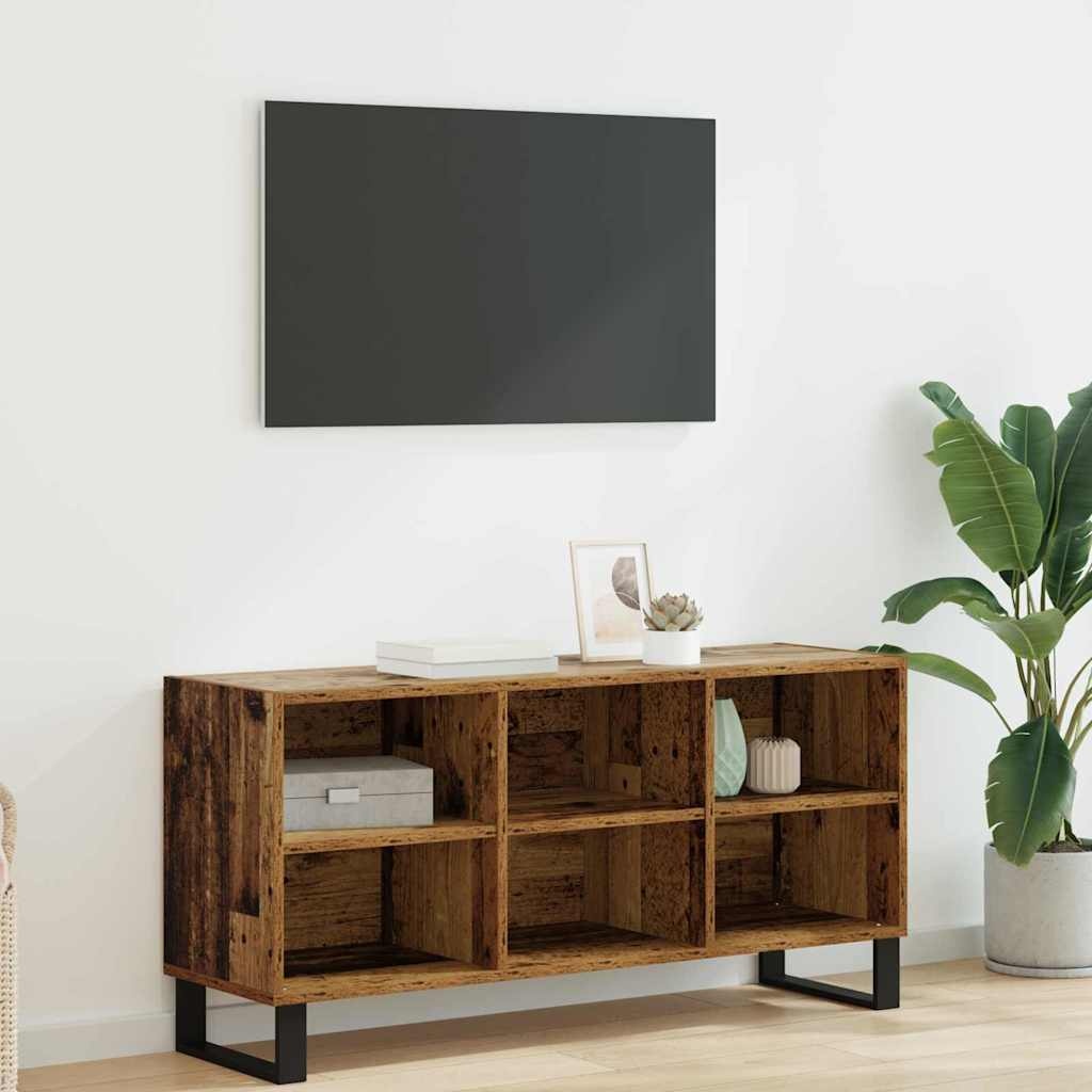 VidaXL TV-kast Oud Hout 103,5 x 30 x 50 cm Bewerkt hout