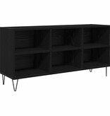 VidaXL TV-kast Zwart Eiken 103,5 x 30 x 50 cm Bewerkt hout