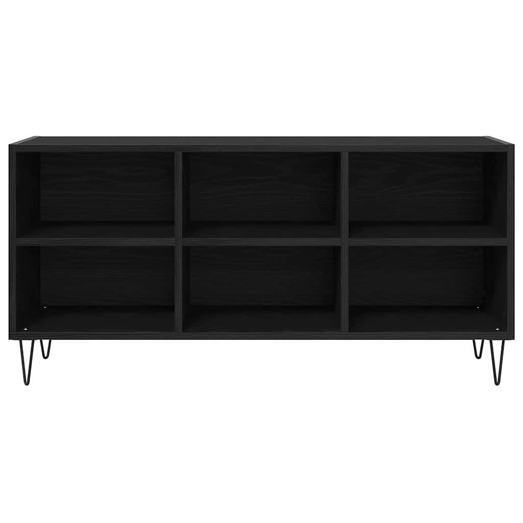 VidaXL TV-kast Zwart Eiken 103,5 x 30 x 50 cm Bewerkt hout