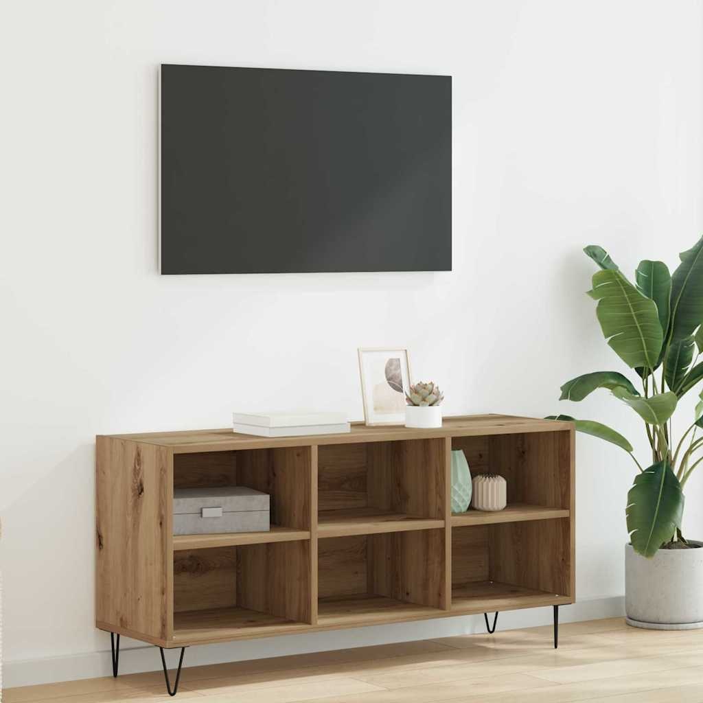 VidaXL TV-kast Artisan Eiken 103,5 x 30 x 50 cm Bewerkt hout