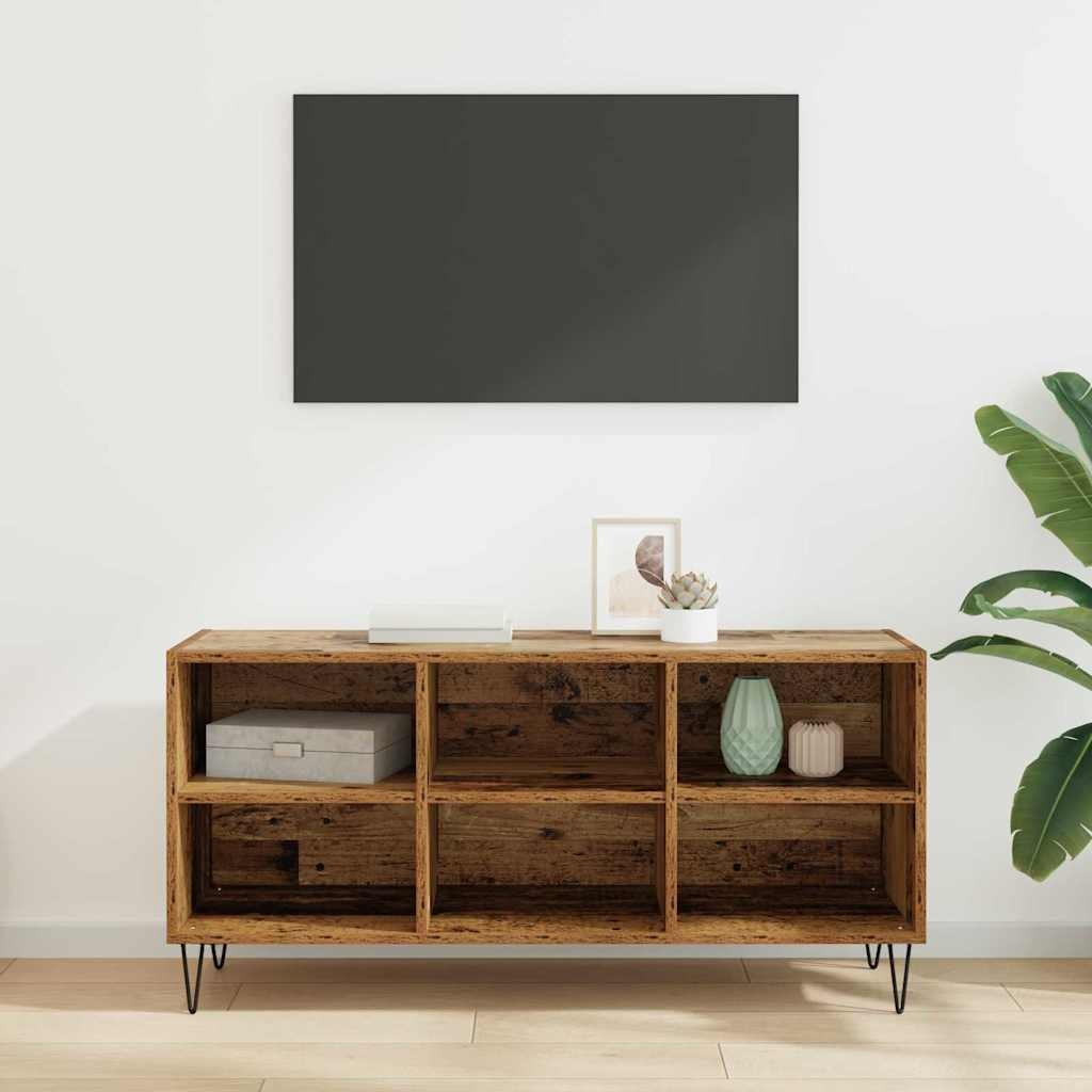 VidaXL TV-kast Oud Hout 103,5 x 30 x 50 cm Bewerkt hout