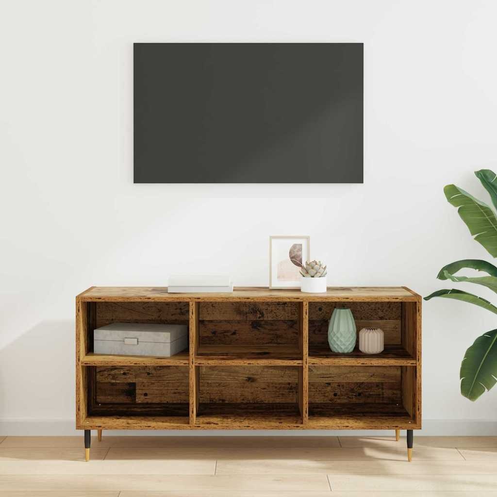 VidaXL TV-kast Oud Hout 103,5 x 30 x 50 cm Bewerkt hout