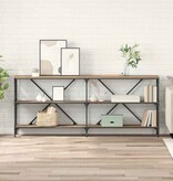 VidaXL Wandtafel met plank Artisan Eiken 180 x 30 x 75 cm Bewerkt hout