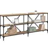 VidaXL Wandtafel met plank Artisan Eiken 180 x 30 x 75 cm Bewerkt hout