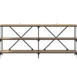 VidaXL Wandtafel met plank Artisan Eiken 180 x 30 x 75 cm Bewerkt hout