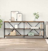 VidaXL Wandtafel met plank Oud Hout 180 x 30 x 75 cm Bewerkt hout